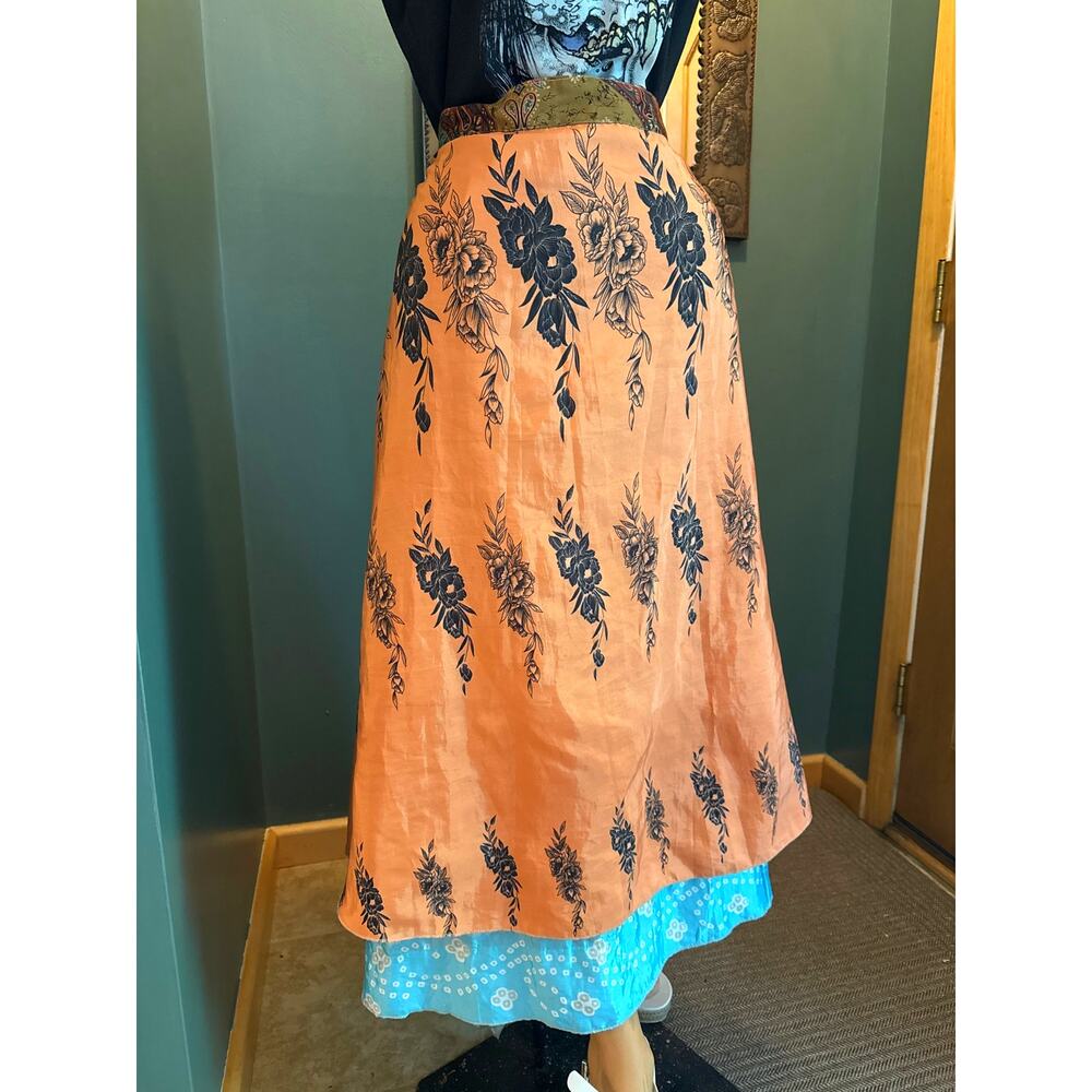 INDIAN Wrap Skirt Reversible One Size